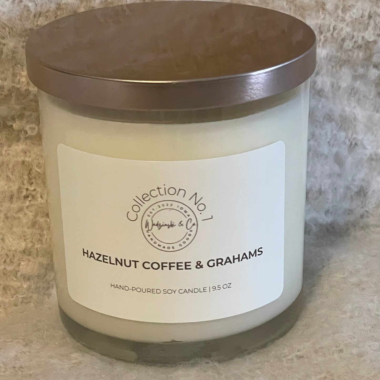 Hazelnut Coffee & Grahams- Hand-poured Candle