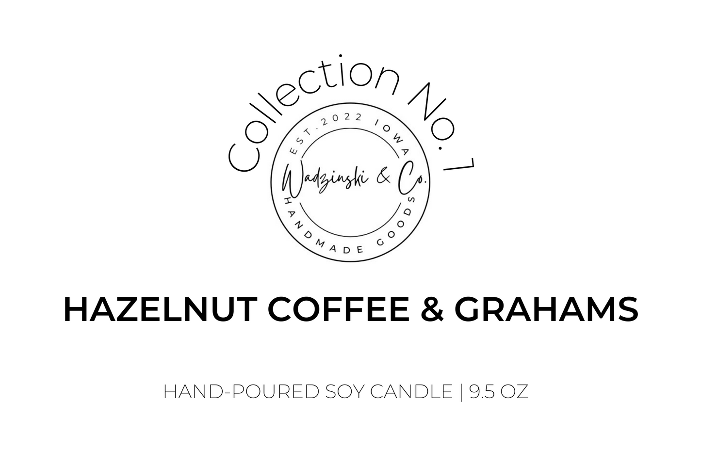 Hazelnut Coffee & Grahams- Hand-poured Candle